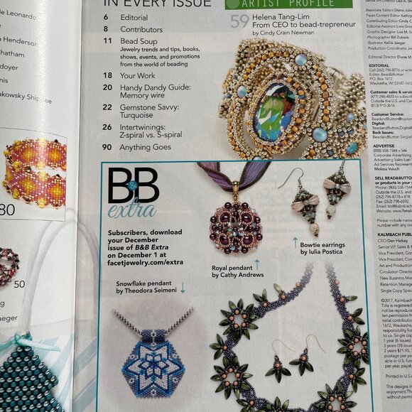 Bead & Button Magazine Jewelry Crafting Book u December 2017 Issue 142 - Picture 5 of 8